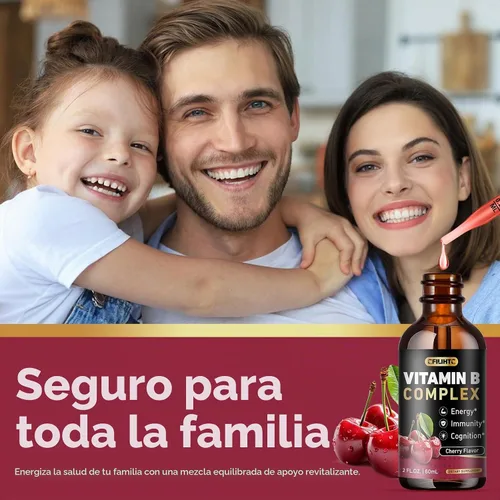 Vista 7 de CFILIHTC Gotas líquidas de complejo de vitamina B, suplemento de complejo de vitaminas B con gotas B1, B2, B3, B5 B6, B7, B9 y metil B12