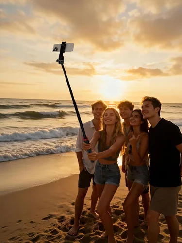 Vista 8 de Trípode de palo selfie expandible de 81" para Insta360 Luna Ultra y Osmo Pocket 3 Soporte para teléfono de 4.7-7", trípode de 81", para Insta360