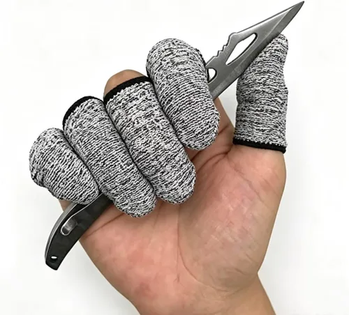 Vista 2 de 12 PCS Protectores de Dedos Resistentes a Cortes Protector Fundas de Dedos Protectores Reutilizables Guardas de Dedos Cubiertas de Dedos Protección