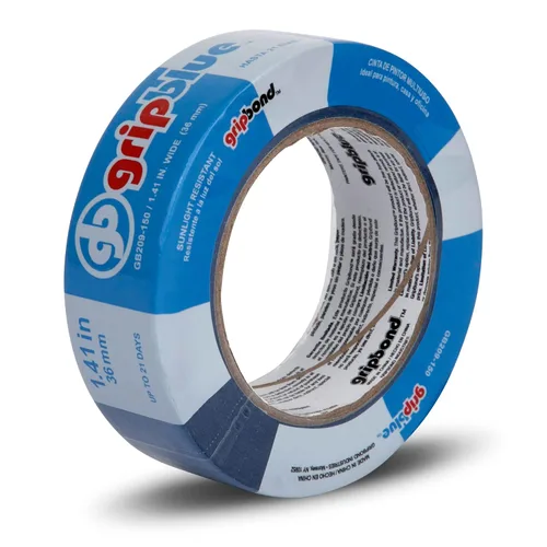 Vista 8 de Cinta de Pintor Azul de 1 pulgada de ancho, 1 rollo de cinta de enmascarar - Perfecta para líneas precisas en paredes y molduras, multisuperficie