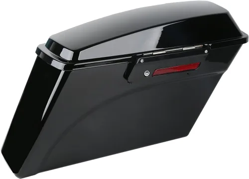 Vista 3 de Alforjas rígidas con soportes de conversión cromados para Harley Davidson 1984-2017 Softail Modelos FLST FLSTC FLSTF FLSTN FLSTS modelos Negro