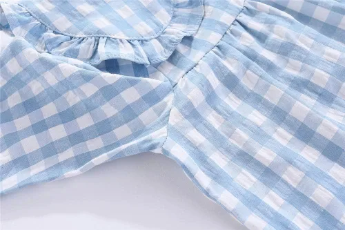Vista 4 de Mud Kingdom Conjunto de pijama Boutique para niñas y niños, ropa de dormir de manga larga con cuello