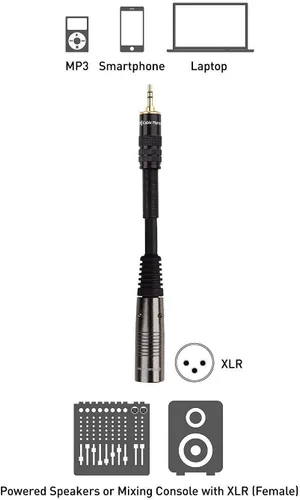 Vista 5 de Cable Matters 1 cable XLR de 0.138 in a XLR - Cable 2 desequilibrado de 0.138 in a XLR - 6 pies