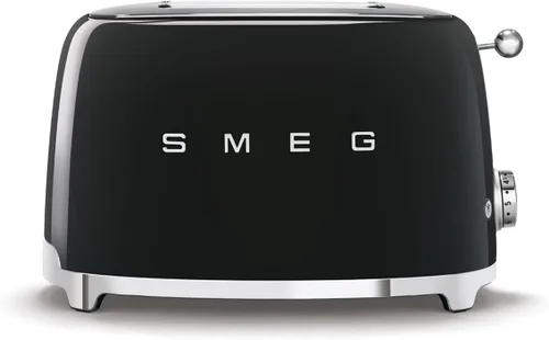 Vista 3 de Smeg Paquete de cafetera de goteo retro y tostador de 2 rebanadas (negro)