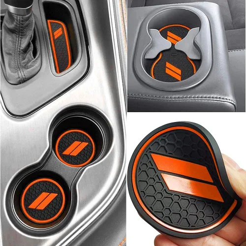 Vista 10 de Auprite Alfombrillas antipolvo para accesorios Dodge Challenger 2015 2016 2017 2018 2019 2020 2021 2022 2023, se adapta a la medida forros para Negro