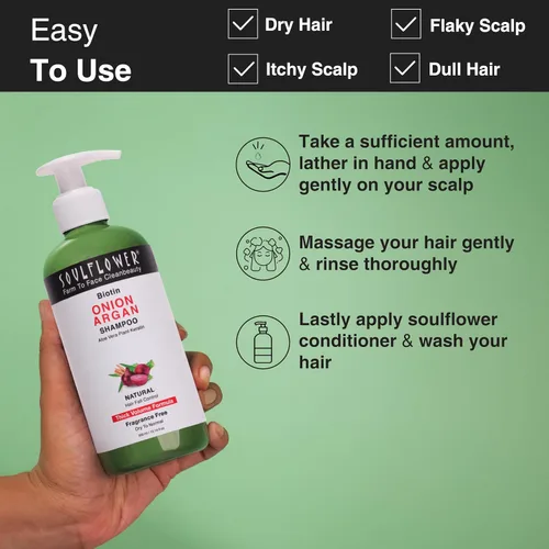 Vista 6 de Soulflower Champú de biotina para control de caídas, fortalecimiento, hidrata y protege el cabello, libre de crueldad, vegano, sin parabenos ni
