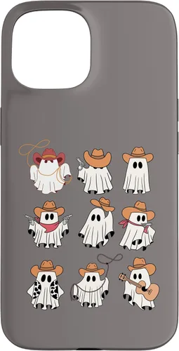 Vista 6 de Carcasa divertida para iPhone 13 Pro Max Boo Haw Western Cowboy Ghost Cowgirl