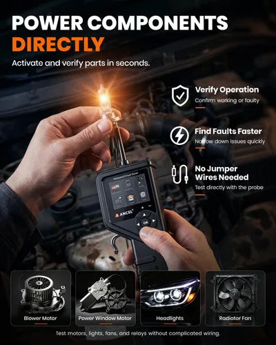 Vista 3 de PB600 Sonda de circuito de alimentación automotriz, buscador eléctrico Negro azabache