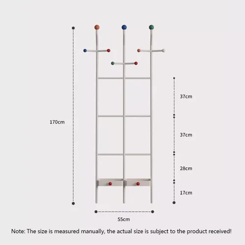 Vista 2 de Towel Rail Freestanding Bathroom Towel Storage Rack Household Wall Coat Rack Bathroom Floor-Standing Clothes Freestanding Storage Rack Towel Black