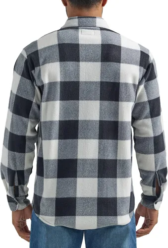 Vista 2 de Wrangler Authentics - Camisa de vellón pesado, de manga larga, para hombre Búfalo de abed