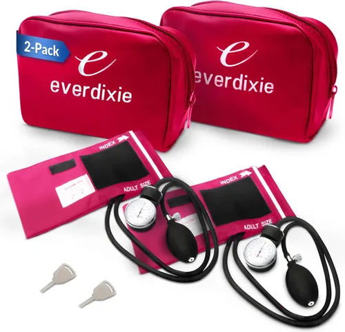 Vista 14 de Dixie EMS tensiómetro aneroide de lujo con mango para la presión arterial., Negro, 1, 1