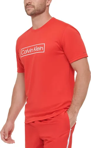 Vista 2 de Calvin Klein Manga corta ligera de secado rápido para hombre, protección UPF 40+