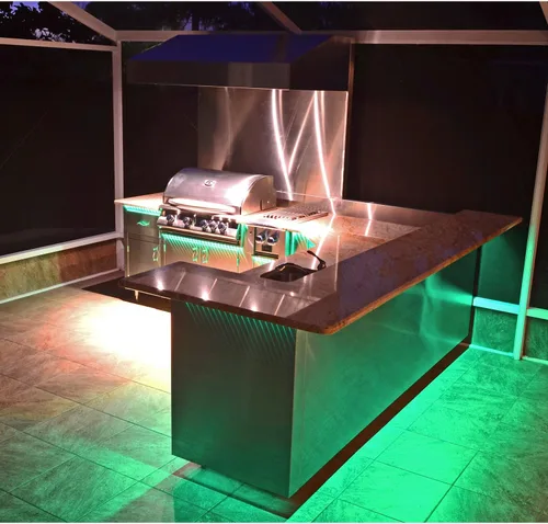 Vista 2 de Tira LED resistente al agua de 13 pulgadas 4M RGB multicolor cortable, kit completo de tiras autoadhesivas y control remoto incluido