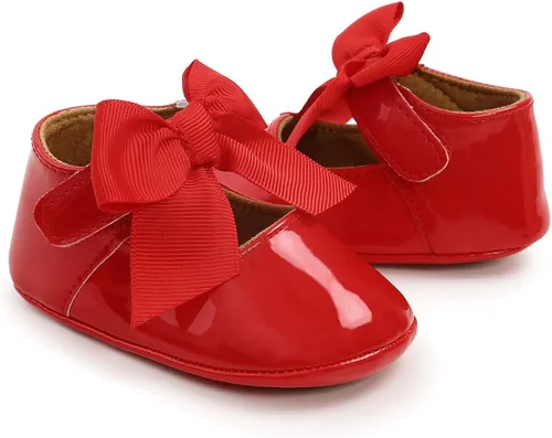 Vista 7 de Babelvit Zapatos de vestir de princesa de alta calidad con lazo Mary Jane zapatos de vestir de princesa con suela de goma piel sintética mocasines