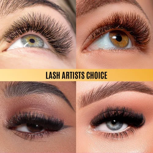 Vista 7 de STACY LASH - Pestañas individuales de visón semipermanentes, volumen y extensiones de pestañas clásicas, pestañas rizadas C, suministros