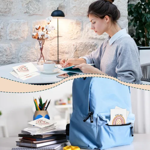 Vista 7 de Fumete 30 mini diarios motivacionales a granel, cuadernos de bolsillo de arco iris, pequeños bloc de notas inspiradores, divertidos bloc de notas