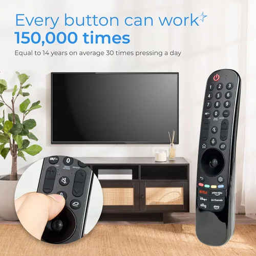 Vista 11 de BlueStars Control remoto por voz Magic para reemplazo de control de TV LG