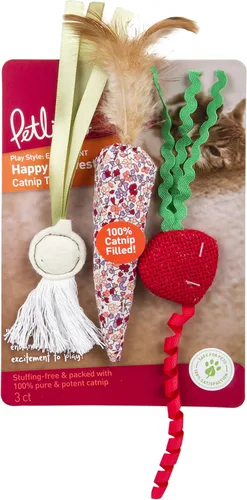 Vista 15 de Petlinks (3 unidades de 3 ratones ciegos de hierba gatera juguetes para gatos, color seleccionado al azar, 3 unidades (paquete de 5)