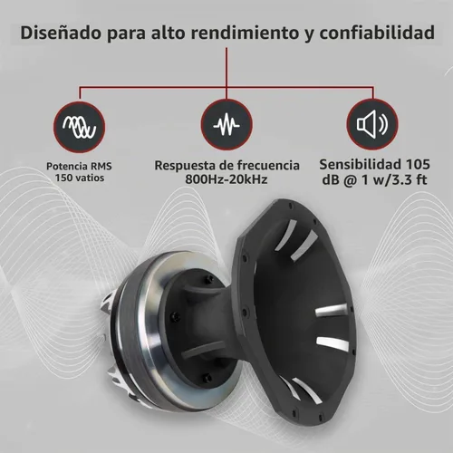 Vista 2 de Rockville HT151 3" 450W coche/Pro Aluminio cuerno Titanium Tweeter, bobina