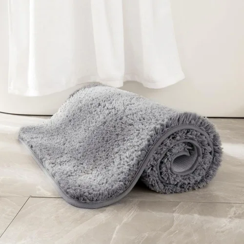 Vista 96 de MIULEE Alfombras de baño negras, suaves y pequeñas, absorbentes, antideslizantes, de secado rápido, esponjosas, para baño, bañera y duchas, lavables