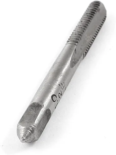Vista 2 de uxcell 3 piezas reemplazables M6x1.0 HSS flauta recta plomo mano grifo gris