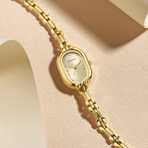 Vista 2 de CHEETAH Women's Gold Dainty Bangle Watch Small Vintage Bracelet, Easy Read Numeral Dial Waterproof