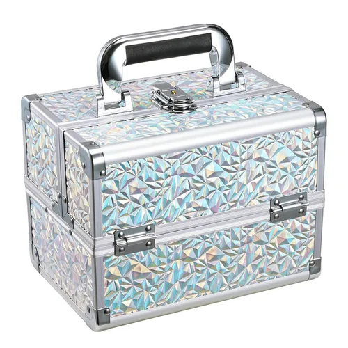 Vista 18 de Joligrace Estuche de maquillaje Organizador Caja de maquillaje Estuche de Rojo Negro