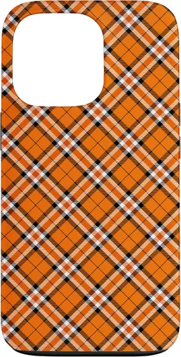 Vista 10 de iPhone 16 Vintage Orange Plaid Halloween Fall Autumn Pumpkins Case