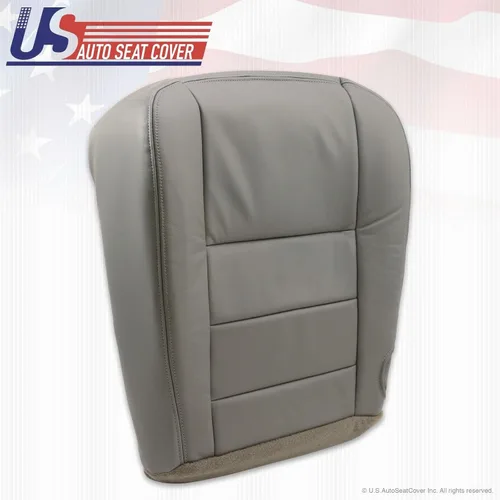 Vista 3 de 2003-2007 para Ford F250 F350 Lariat Crew Driver Side Bottom Funda de asiento de cuero gris