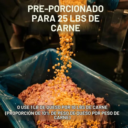 Vista 6 de Carniceros barbudos de queso cheddar de alta temperatura de 2.5 libras – Cubos de 1/4 de pulgada estables en almacenamiento para hasta 25 libras