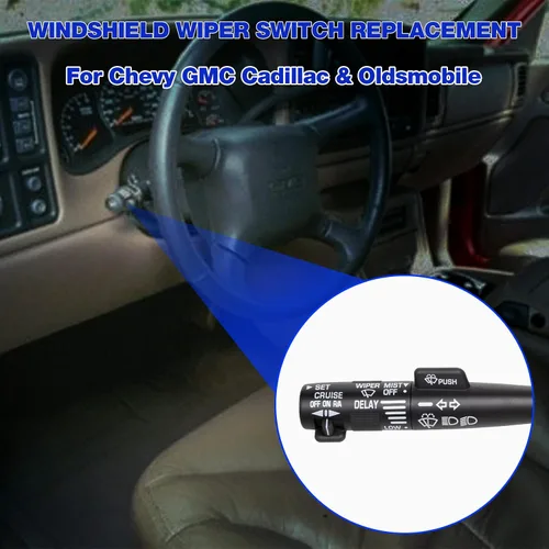 Vista 7 de Interruptor de combinación multifunción de repuesto para Chevy Tahoe S10 GMC C1500 K1500 Suburban Yukon 1995-2002, reemplaza 2330814 26100985
