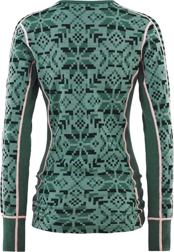 Vista 4 de Kari Traa Else - Camiseta de manga larga para mujer, 100 % lana merina, de punto térmico, ajustada