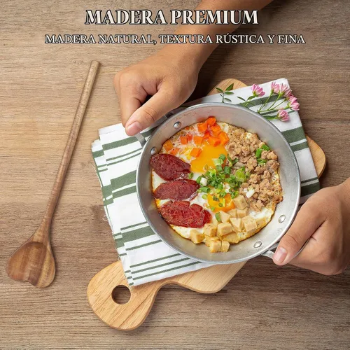 Vista 4 de UPKOCH Cuchara de madera en forma de corazón, cuchara de amor de mango largo para aperitivo, servir, mezclar, utensilio de cocina para embutidos