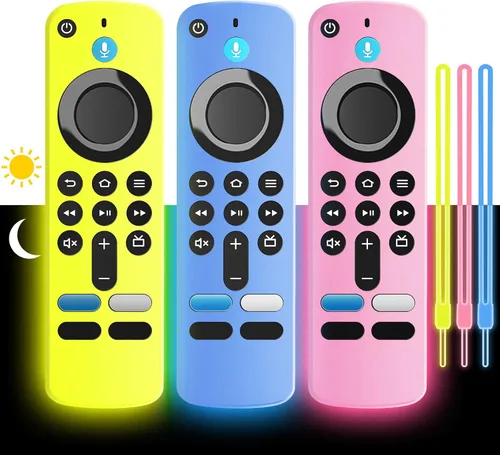 Vista 17 de Wevove (newestmodel) Funda protectora suave para control remoto, antideslizante, a prueba de golpes, funda protectora de silicona con cordón que