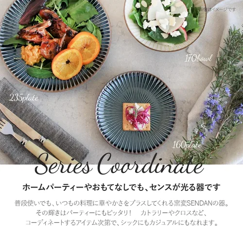 Vista 7 de Minorutouki Mino ware "SENDAN" Plato llano gris, φ8.15 × H0.98in 11.43oz Hecho en Japón