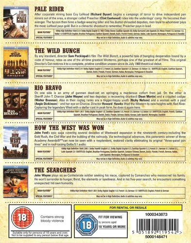 Vista 3 de Western Collection (Pale Rider The Wild Bunch Rio Bravo How The West Was Won The Searchers)
