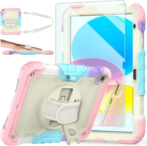 Vista 14 de Funda para iPad de 9ª/8ª/7ª generación, funda para iPad 10.2 2021/2020/2019, [a prueba de niños] ambison funda protectora de cuerpo completo