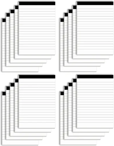 Vista 11 de 6 piezas de recambios para bloc de notas de 3 x 5 pulgadas, mini cuaderno de notas en blanco con 30 hojas cada bloc, papel rayado de reglas