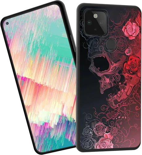 Vista 111 de Funda delgada para Google Pixel 4 XL, funda delgada de silicona de TPU suave a prueba de golpes para Google Pixel 4 XL, cruz negra