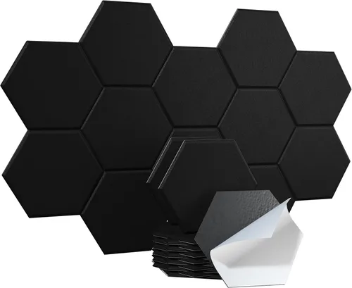 Vista 11 de Paneles acústicos, Magrowill, paquete de 12 paneles de pared insonorizados, paneles acústicos de alta densidad absorbentes de sonido