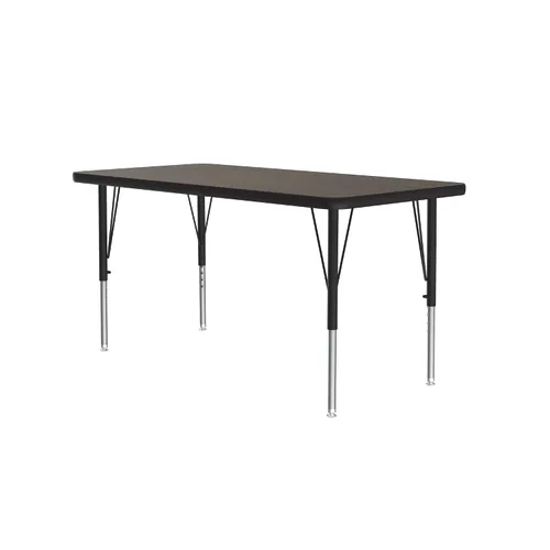Vista 16 de Correll Econoline AM2448-REC-06 - Mesa de actividades para el aula, rectangular de 24 x 48 pulgadas, parte superior de melamina de roble medio