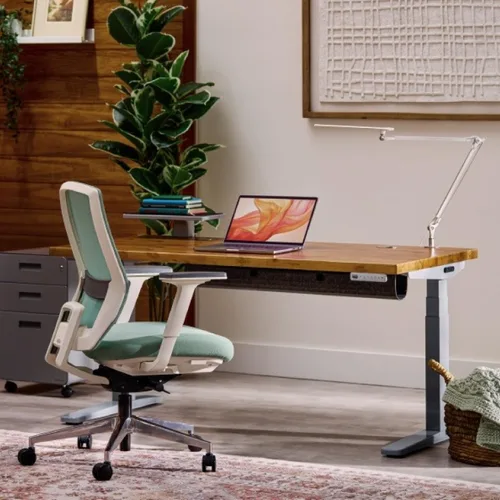 Vista 3 de UPLIFT DESK Lámpara de escritorio LED E7 con abrazadera, 3 modos de color ajustables, luz de arquitecto negra regulable para escritorio de pie