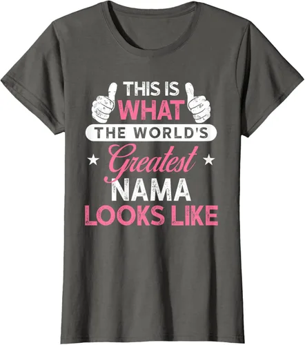 Vista 4 de Camiseta Nama para mujer: camiseta de nama más grande del mundo Negro