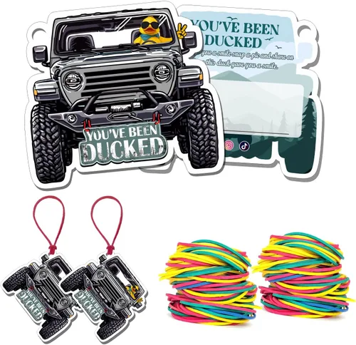 Vista 13 de You've Been Ducked - Tarjeta de juego, tarjeta de juego para Jeep o SUV, etiquetas de pato, pato de goma para etiquetas, diseño de automóvil de 4 4