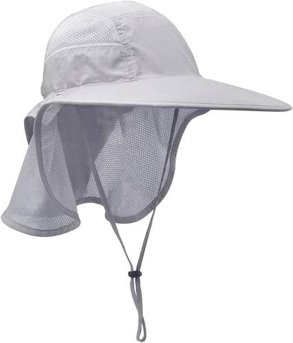 Vista 3 de Sombreros de sol unisex con protección UV para actividades al aire libre con solapa para el cuello