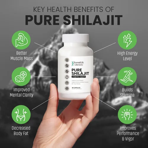 Vista 4 de Shilajit 100% puro, shilajit orgánico del Himalaya para hombres y mujeres, más de 85 minerales traza ricos en ácido fúlvico, suplemento Shilajit