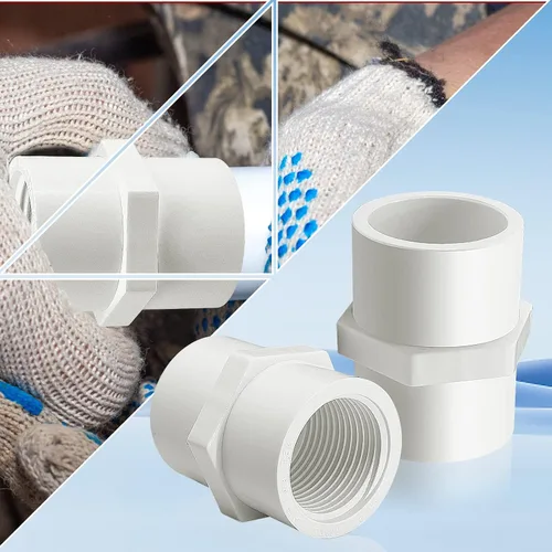 Vista 8 de 10 piezas de accesorios de tubería de PVC blanco, conector adaptador de rosca hembra NPT de 1 pulgada, acoplamiento roscado, enchufe x NPT hembra