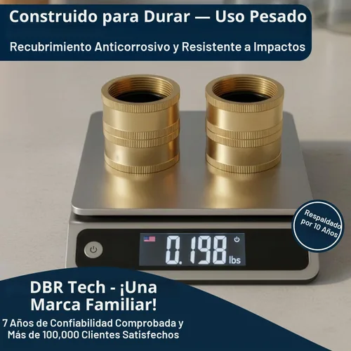 Vista 3 de DBR Tech® Adaptador de manguera hembra a hembra Conector de manguera de jardín resistente a prueba de fugas, accesorios de latón de agua GHT