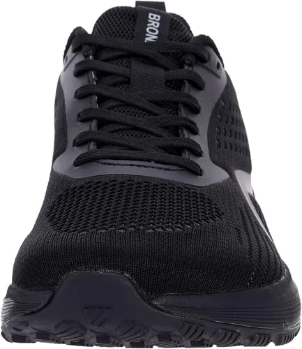 Vista 7 de BRONAX Zapatos de correr anchos acolchados y de soporte para carretera para hombre Puntera ancha Suela de goma Negro