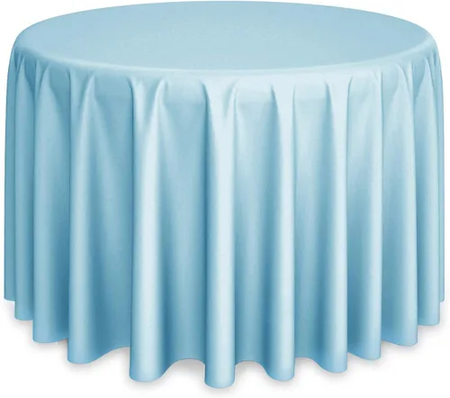 Vista 25 de Lann's Linens - Mantel redondo premium de 70 pulgadas para bodas/banquetes/restaurantes - Mantel de tela de poliéster - Azul bebé